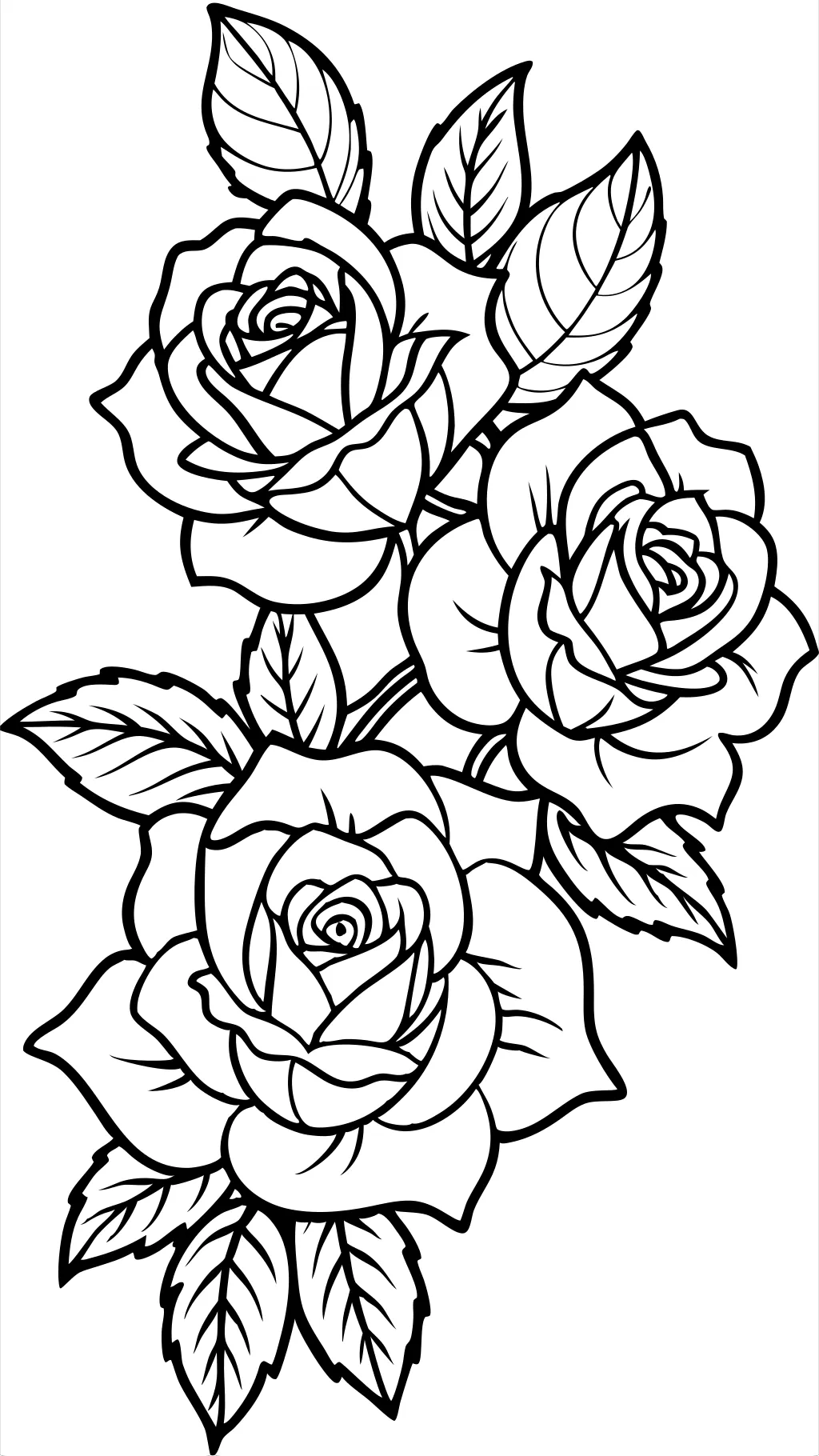 coloriages de rose de fleur